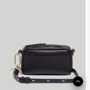 Madewell The Leather Carabiner Mini Crossbody Bag black